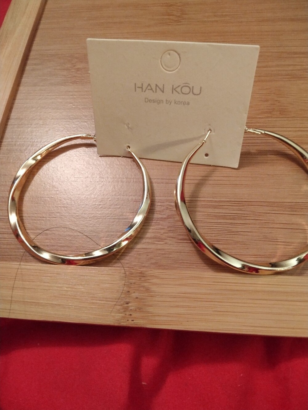 Gold Twisted Hoop Earrings - Women Jewelry